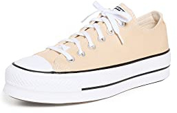 Converse Chuck Taylor All Star Lift Platform Denim Sneaker für Damen, Oatmilk/Weiß/Schwarz, 8.5
