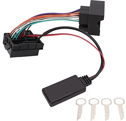 Akozon Fahrzeug-Audio-Hilfsadapter, Autoradio, Bluetooth 5.0 AUX-Adapter, Audiokabel, Handy, Auto, Ersatzzubehör, Passend für Mondeo 2005-6000 CD MP3