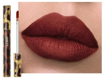 Anifer Samtmattes flüssiges Lippenstift-Make-up, langlebig und wasserfest, sofortiger Glanz, Antihaft-Cup-Lipgloss, (Nude Brown.12)