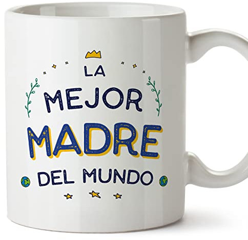 MUGFFINS Tazas para MADRE/MAMÁ - En Español - El Mejor del Mundo - 11 oz / 330 ml - Regalo original y divertido