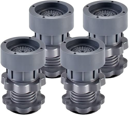 Norhogo 4 Stück Schwingungsdämpfer Waschmaschine, Verstellbare Gummifüße Waschmaschinenmatte, Verstellbare Höhe 7-10cm, Waschmaschine Gummifüße für Waschmaschinen Trockner
