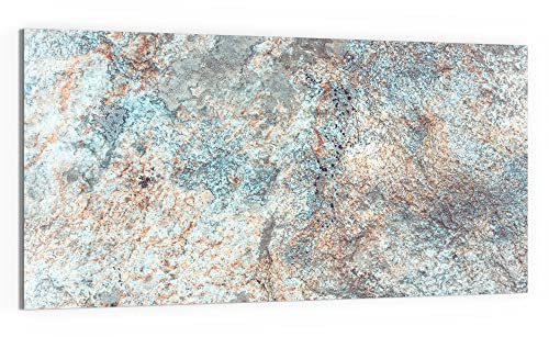 DEQORI Glas-Magnettafel | 100x50 cm groß | Motiv Verfärbter Stein | Memo-Board aus Glas | Magnetboard inkl. Magnete, Stift & Tuch für Küche & Büro | Tafel magnetisch & beschreibbar