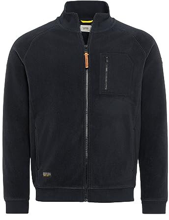 camel active Herren Fleecejacke aus recyceltem Polyester Dunkelblau, Menswear-L