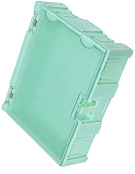 TECKEEN 5 x Mini SMD SMT Gehäuse Elektronische Komponenten Behälter mit transparenten Deckeln Mini Aufbewahrungsbox