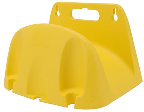 Wifehelper Support Mural pour Enrouleur de Tuyau d'eau, Support de Dévidoir de Stockage de Tuyau, Support de Tuyau D'arrosage pour Tuyau D'arrosage de 20 M (Jaune)