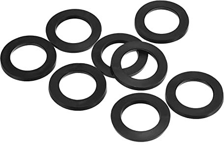 PATIKIL M20 Gomma Rondella Piatta, 8 Pezzi 20mm ID x 30mm OD x 2,5mm Spessore Guarnizione Distanziatrice di Tenuta per Rubinetto Tubo Acqua Tubo Dispositivo Fissaggio Bullone, Nero
