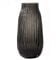 Jarrón de cristal negro gris para flores, jarrón alto de cristal gris oscuro, altura 31 cm, diseño simple de rayas para decoración del suelo, decoración del hogar y granja, centros de mesa y