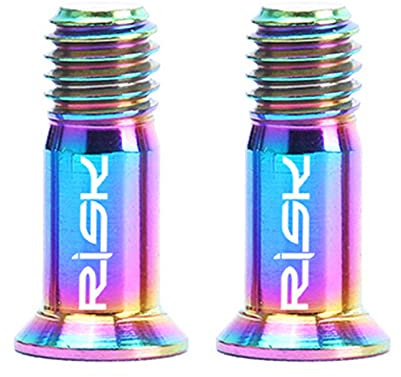 ERYUE Lot de 2 vis en titane pour dérailleur arrière de vélo en titane M5 × 14,2 mm Vis de boulon de guidage de vélo