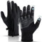 Handschuhe Herren Damen Winter,Fahrradhandschuhe,Winter Warme Fahrradhandschuhe Winterhandschuhe Fahrradhandschuhe, Sporthandschuhe Laufhandschuhe Touchscreen Winddichte rutschfest Elastisch,Schwarz
