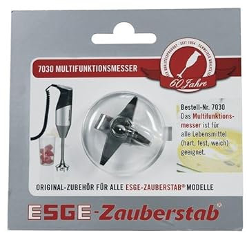 LUTH Premium Profi Parts Messer Multifunktionsmesser für Esge Zauberstab® Stabmixer kompatibel mit Unold 7030