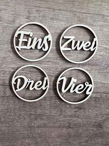 Generisch kleine Loops Ringe Zahlen Adventskranz Anhänger Eins Zwei DREI Vier Advent Kerze