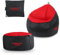 HAPPERS Pack Puff Gamer Junior Rojo: Puff Gamer Junior + Reposapiés + Cojín