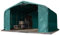 TOOLPORT Lagerzelt 6x6 m Zelthalle / 2,6 m Seitenhöhe feuersichere PVC Plane 2300 N grün mit Statik (Betonuntergrund)