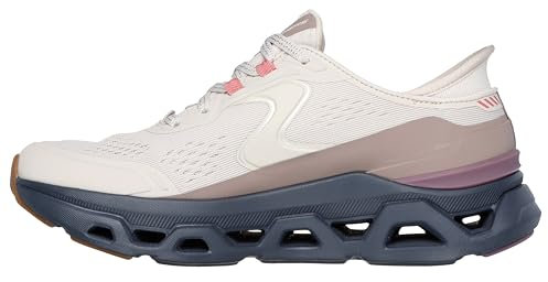 Skechers Tenis Glide-Step Atlus sin Cordones para Mujer, Ntgy=Natural/Gris, 36.5 EU