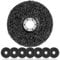 UVVRUR CSD Scheibe 125mm Grob Reinigungsscheiben 7 STK CSD Scheibe 125mm Schleifscheiben für Winkelschleifer Rost Entfernen Rostentferner für Ntfernen Sie Farbe, Rost (Schwarz, 7, Mittel)