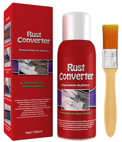 Car Chassis Rust Converter,Anti-Rust Chassis Rust Converter,Rust Removal Conversion Agent,Powerful Rust Remover Spray with Brush,Car Rust Removal,Car Anti-Rust Chassis Converter,100ml
