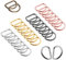 JIEYAO 60 Stück D Ring, Metall D-Ring Schnalle 25mm Mehrfarbig Halbringe Halbrunder Klein D Ringe für Rucksack Gürtelschnallen Taschen Gürtel Handtaschen Bastelzubehör Karabiner(Mehrfarbig)
