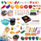 Pesoncarl Accessoires de Cuisine Jouet 94pcs / Set Kids Kitchen Play Play Set with Pots and pans sain Fun Kids cuisining simule Role Food for 3+ Cadeau, Jouets