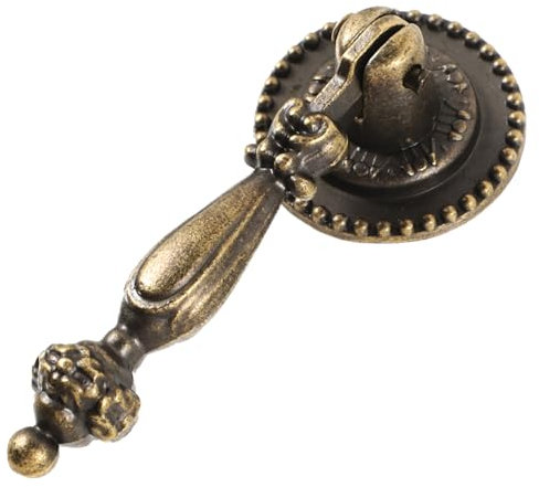 Healifty 2pcs Vintage Zinc Alloy Cabinet Knobs Single Hole Kitchen Cupboard Handles Doorknobs for Wardrobe Drawer and Furniture Easy to Install and Corrosion Resistant