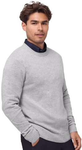 DANISH ENDURANCE Merinowolle Pullover mit Kaschmir, Wollpullover Herren | Merinowolle Kaschmir Strickpullover mit Rundhalsausschnitt, Weich, Wärmend & Atmungsaktiv für Alltag und Büro