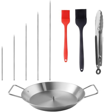 Homeponnew Stainless Steel Vertical Skewer for Grill and Oven, 35x23x4cm with Adjustable Spikes 6-14 Inch, Includes Gyro Pan for Tacos Al Pastor, Chicken Gyros, Doner Kebabs (2)