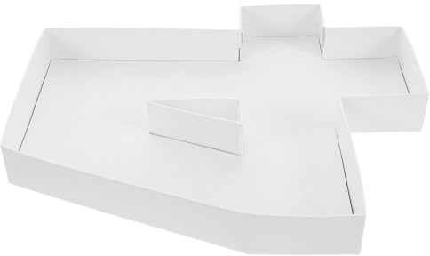 OHPHCALL Wurstwaren Papierbox Zahl 4 aus Karton, Weiß, Befüllbar | Zahlenform zum Befüllen, Kreative Geschenkbox für Geburtstage, Stabile Präsentation