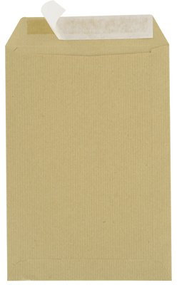 Majuscule Briefumschläge, Packpapier, 90 g, 23 x 32, Klebestreifen mit abnehmbarem Schutz, 50 Stück