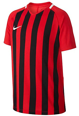 Nike Kids Striped Division III Short Sleeve Top - University Red/Black/White/White, Large