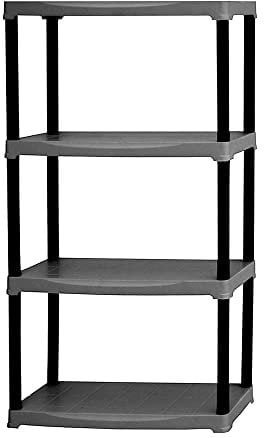 Art Plast Regal aus Kunststoff, schwarz, schwarz, T70/4