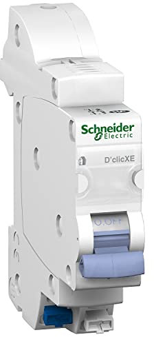 Schneider 16725 - Disjoncteur DuoLine XE clic 1P + N 10A - courbe C - Bouchon