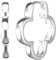 Vinani Damen Ohrringe 925 Silber - Klapp-Creolen Ohrring Set für Frauen aus 925 Sterling Silber Blume glänzend CSF1