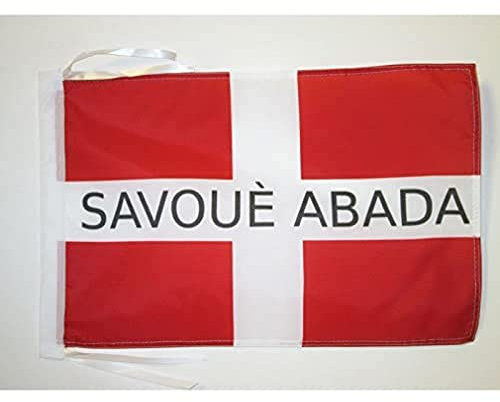AZ FLAG - Drapeau Savoie Indépendantiste - 45x30 cm - Pavillon Savoyard Libre 100% Polyester Avec Deux Cordelettes - 20g