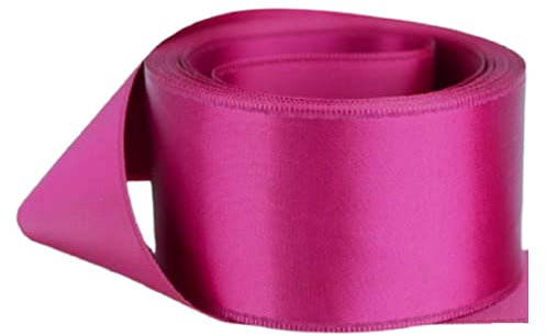 GCS LONDON Satin Ribbon. Perfect for Gifts Wrap Sew Party, Decorations Events Dress Wedding Christmas Crafts, Bows Car, DIY, Bouquets, Cake More - 38mm Wide - 5 Meters (Fuchsia Pink)