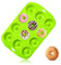 Cupidove Silicone Mini Doughnut Maker Baking Muffin Pan Tray 12 Holes Pure Food Grade Green Makes12 Full Size Donuts, BPA Free, German LFGB Approved