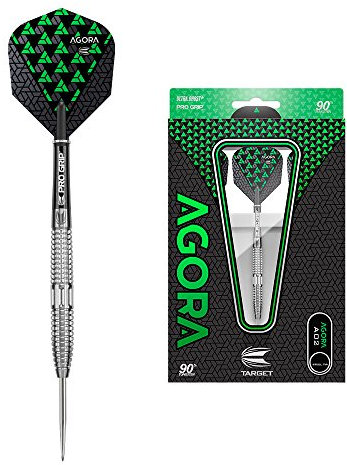 Target Darts Agora 90% A02 Steel Tip Dartpfeile (24gr), Natur, 24g