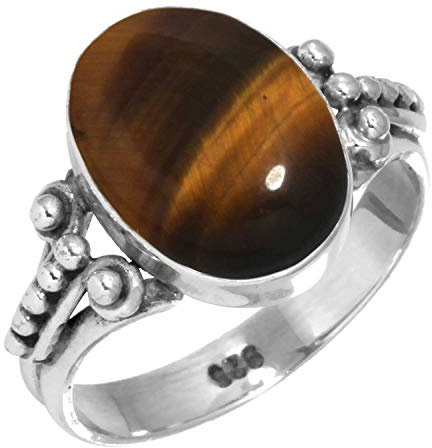Natürlicher Edelsteinring für Frauen Granat, Amethyst, Kristall, Perle Oval Boho Echt 925 Sterling Silber Handgefertigter Schmuck