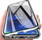 Kompatibel Hülle Huawei P20 Pro Magnetische Adsorption Technologie Handyhülle Metallrahmen Transparent Gehärtetes Glas Schutzhülle Cover Case - Silber