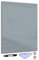 DekoGlas Magnettafel 'Grau' aus Glas 120x90cm, Memoboard inkl. Stift, Tuch & Magnet, Metall-Pinnwand für Küche & Büro