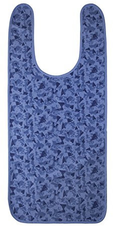 Clinotest Kleiderschutz für Erwachsene – Flanell Lätzchen mit feuchtigkeitsundurchlässiger Beschichtung, blaues Muster, strapazierfähig, schadstoffgeprüft, kochfest, mit verlängerten Bändern