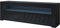 MB Muebles Bonitos, Mueble TV Aker con Luz LED para Salón Comedor, 2 Puertas Abatibles, Mueble de Televisión en Melamina Brillo, Color Negro, 140x50.5x35 cm