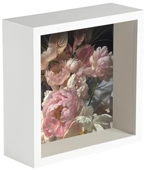 Nicola Spring 3D Deep Box Fotorahmen - 6 X 6 - Weiß