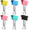 Small Foldback Clips - 150Pcs Colored Binder Clips 19mm Mini Stationary Clips Metal Paper Clips Clamp (5 Colour)