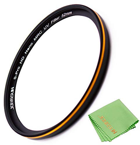 JONGSUN UV Filter 52mm, Ultraviolett Schutzfilter, 16 Schichten Mehrschichtvergütet, Schott B270