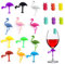 Silikon Weinglas Marker, Getränk Marker, Flamingo/Ananas Glas Marker, Marker Wiederverwendbares Party Empfangsglas, Party Weinglas Marker Getränk Marker Etikett, Party Bar Tischdekoration (18 Stück)