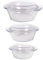 Glass Cooking Dishes Set of 3 | Microwave, Oven & Freezer Safe | Casserole Dish Set with Carry Handles | Heat Resistant & Dishwasher Safe | M&W