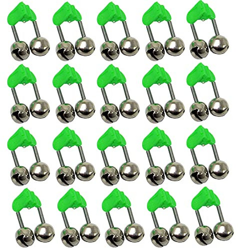 Fish Bait Alert Rod Tip Clamp Fishing Pole Fish Bait Bite Bell Alarm Fishing Tackle Bite Alarm Fishing Bells Night Angling Tool Supplies Loud Sound Bite Fishing Rod Alarm For Sea Fishing, 20 Pieces