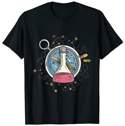 Chemistry Science Beaker Retro Cute Bunsen Burner Laboratory T-Shirt