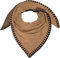 styleBREAKER Damen XXL Strick Dreieck Schal mit 2-Farbigem Strickmuster, Maxi Schal, Dreieckstuch, Warmes Winter Tuch 01020043, Farbe:Braun-Schwarz