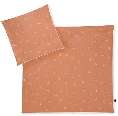 Julius Zöllner Babybettwäsche 100% Organic Baumwolle, Standard 100 by OEKO-TEX, made in Germany, Gr. 80x80 + 35x40 cm, Flowery
