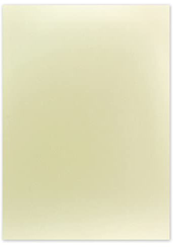 50 Stück Bastel-karton - Bastelbögen A4 - Elfenbein metallic - DIN A4 - stabile 250 g/m² - Einzelkarte - Einladung